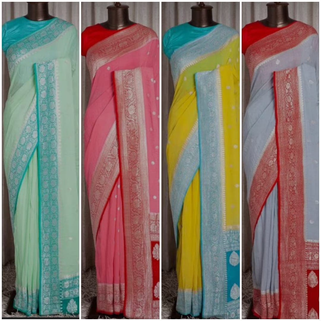 Pure Handloom Georgette Silk - Image 1