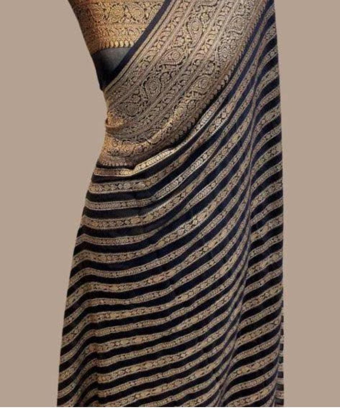 Pure Handloom Georgette Silk Strip - Image 1