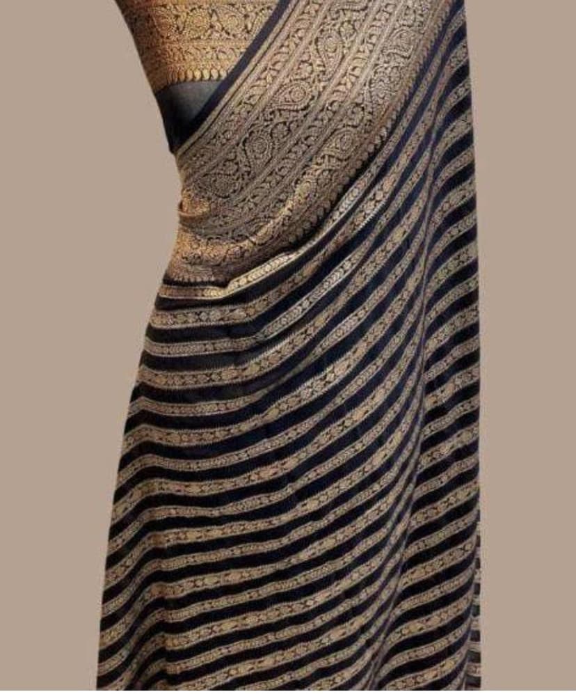 Pure Handloom Georgette Silk Strip