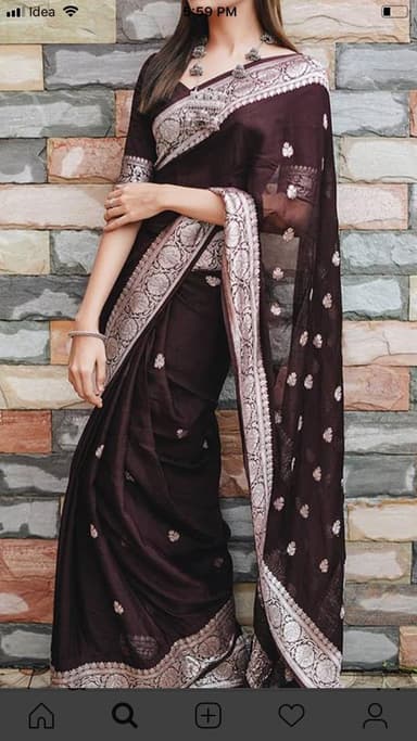 Pure Handloom Georgette Silk - Image 1