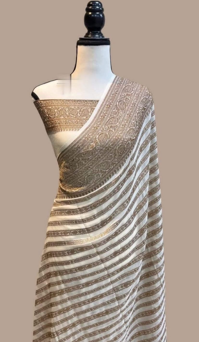 Pure Handloom Georgette Silk Strip