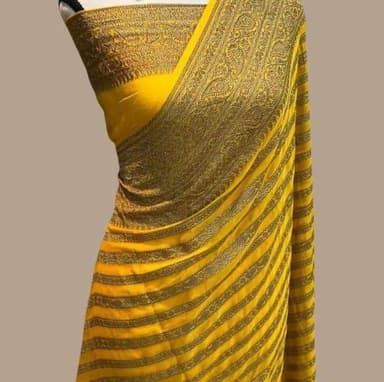 Pure Handloom Georgette Silk Strip - Image 1