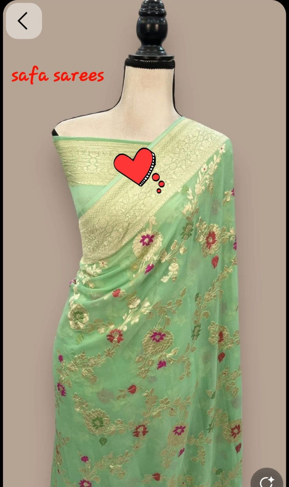 Pure Handloom Georgette Silk Meena - Image 1