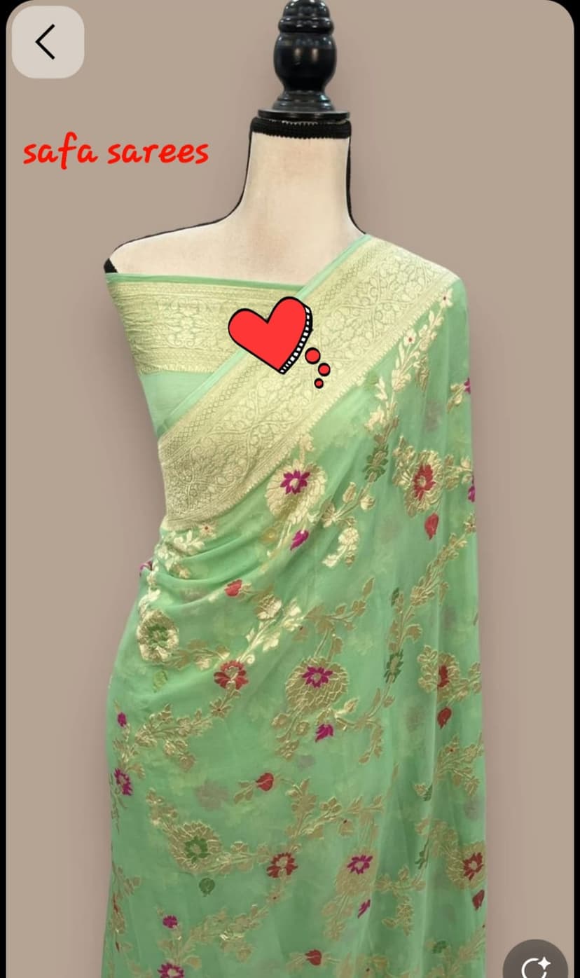 Pure Handloom Georgette Silk Meena