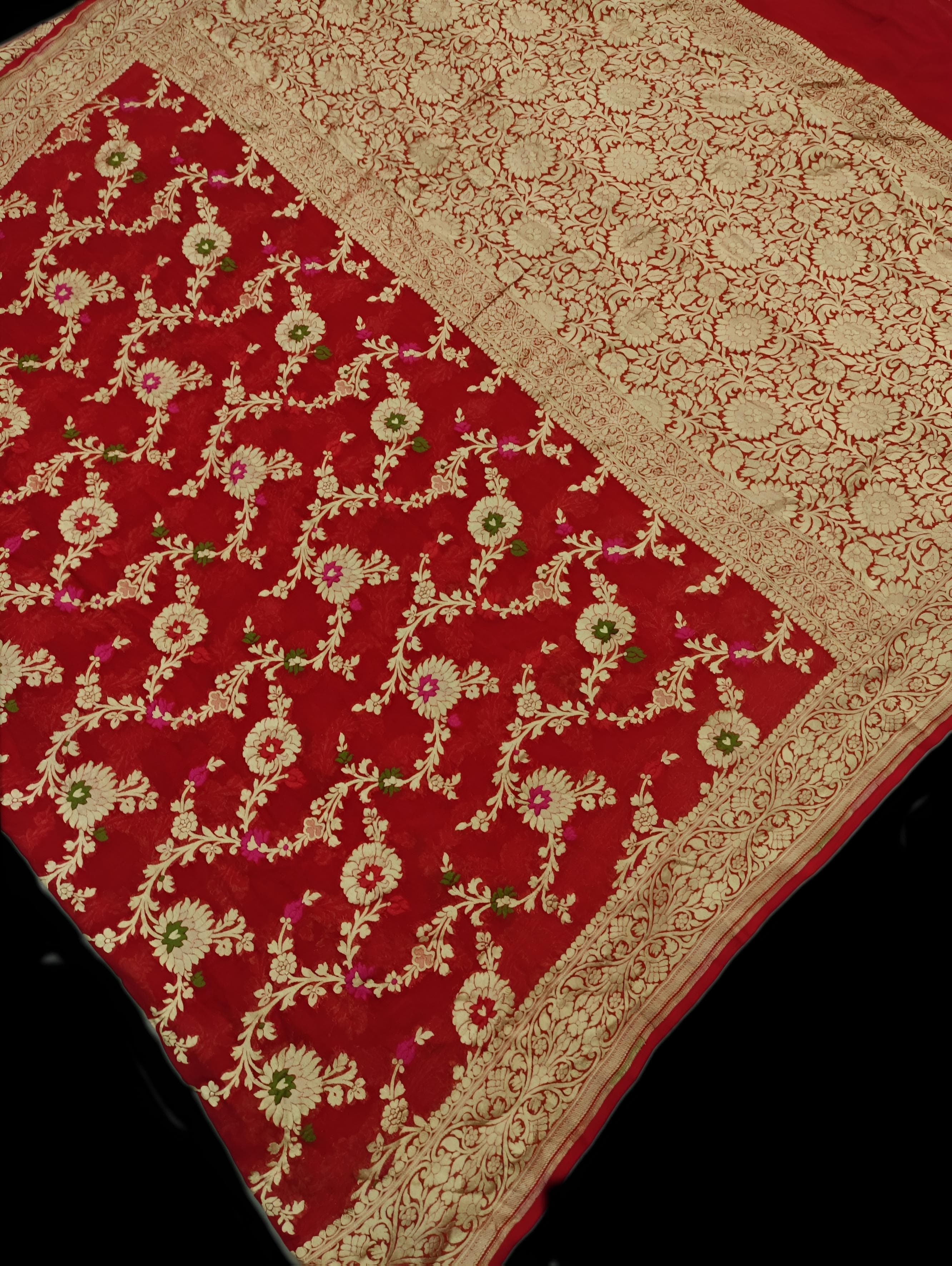 Pure Handloom Georgette Silk Meena  - Image 2