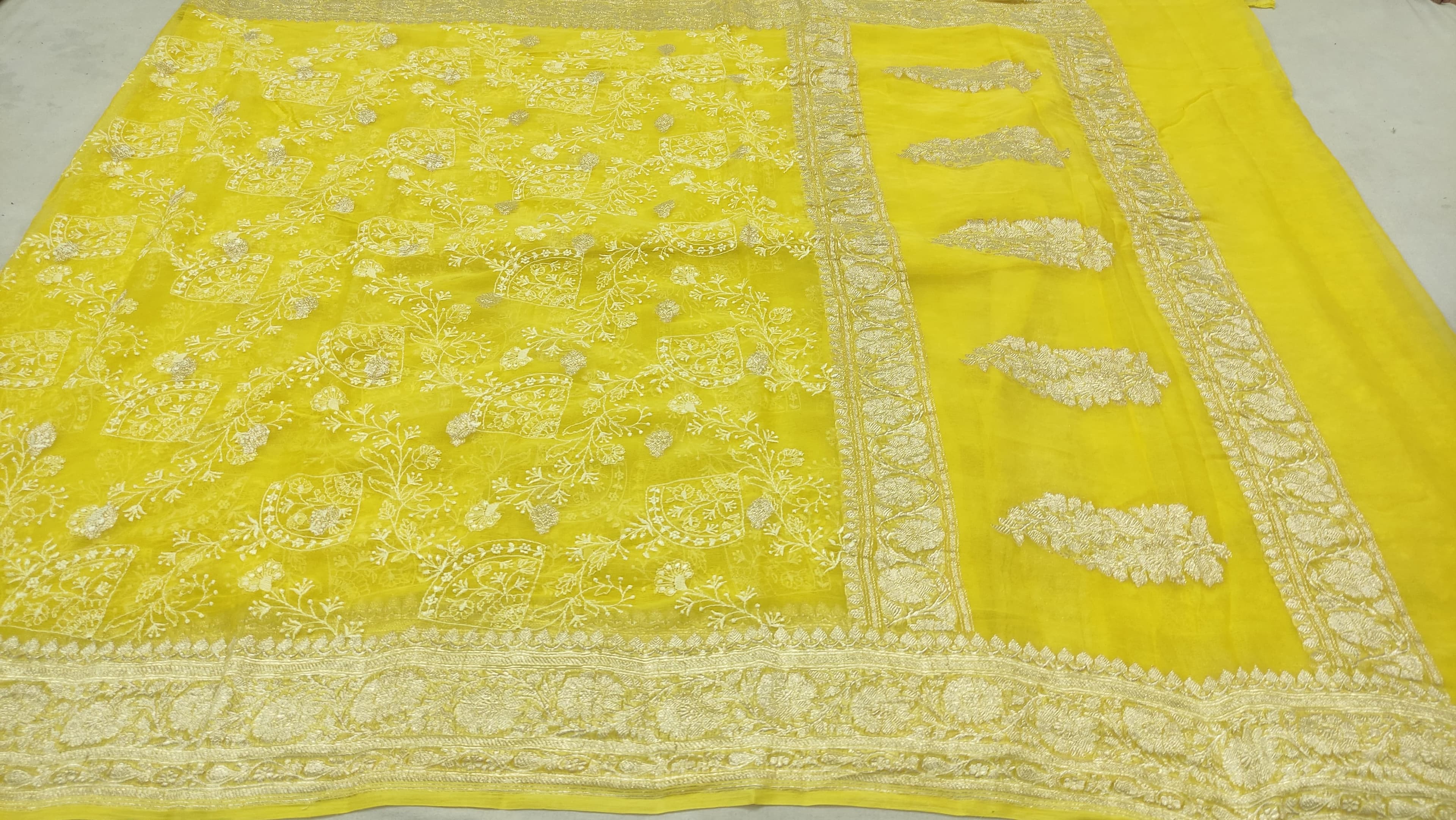 Pure Handloom Georgette Silk Embroidery - Image 2