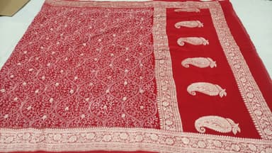 Pure Handloom Georgette Silk Embroidery - Image 2