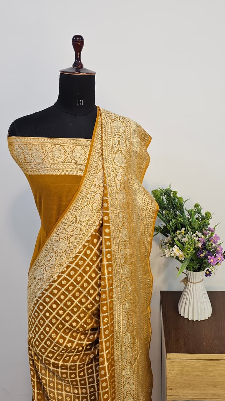 Pure Handloom Georgette Silk - Image 2