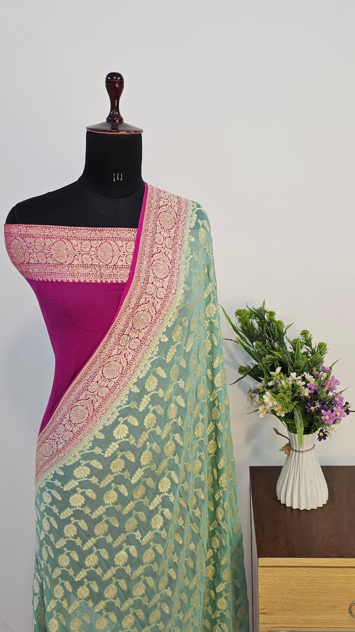 Pure Handloom Georgette Silk