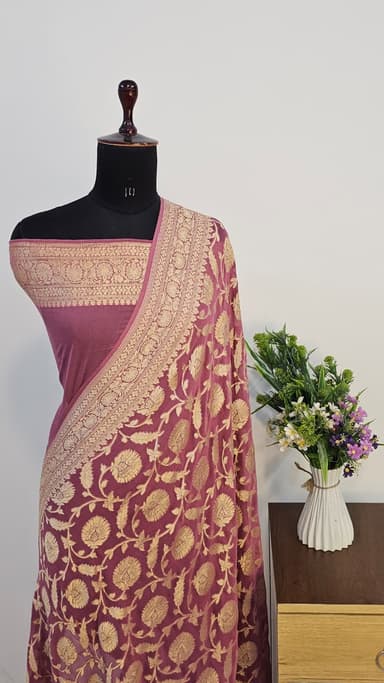 Pure Handloom Georgette Silk - Image 1