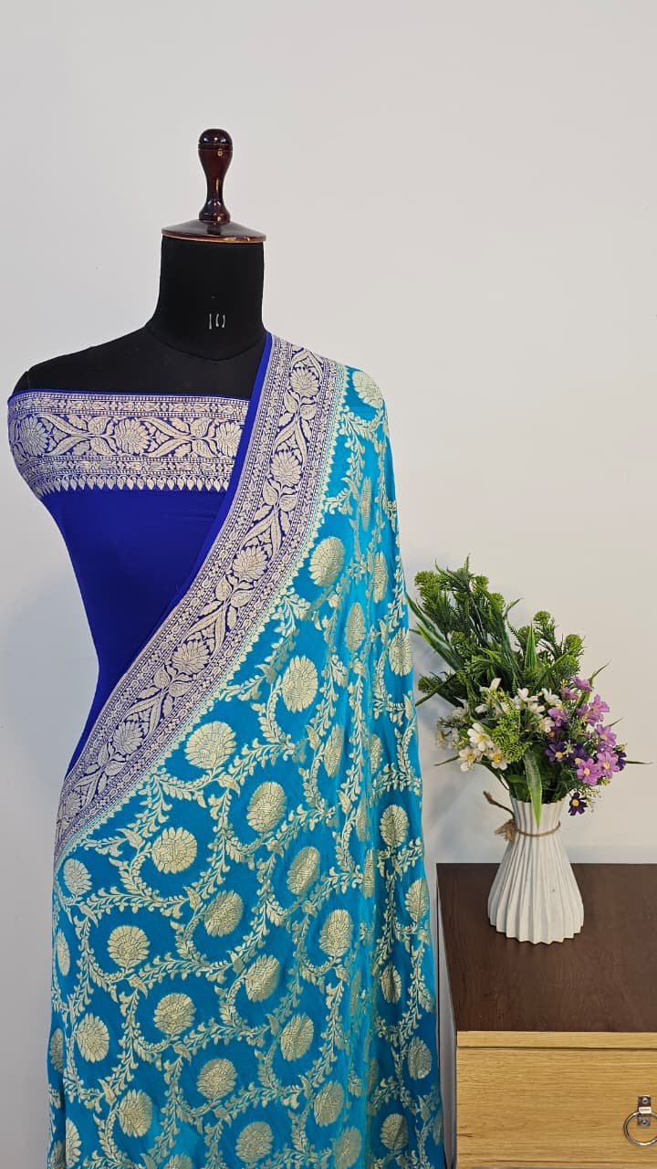 Pure Handloom Georgette Silk - Image 2