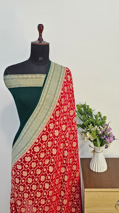 Pure Handloom Georgette Silk - Image 1