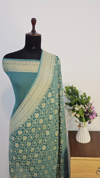 Pure Handloom Georgette Silk - Image 2