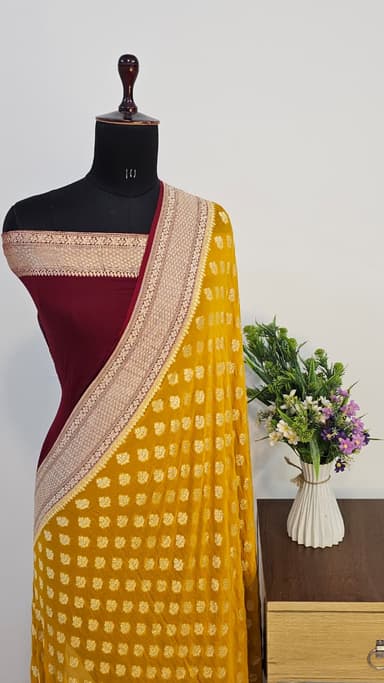Pure Handloom Georgette Silk - Image 4
