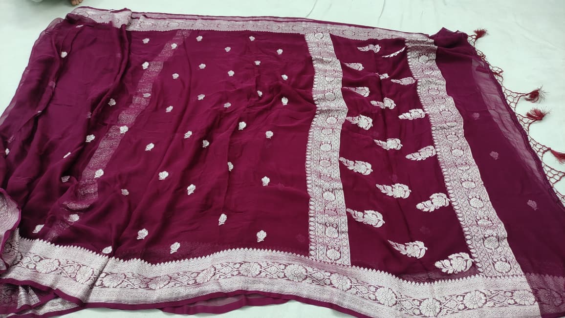 Pure Handloom Georgette Silk - Image 3