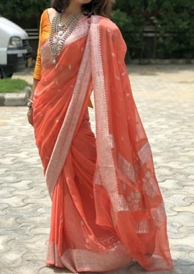 Pure Handloom Georgette Silk - Image 3