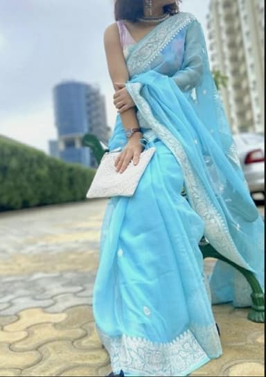 Pure Handloom Georgette Silk - Image 4