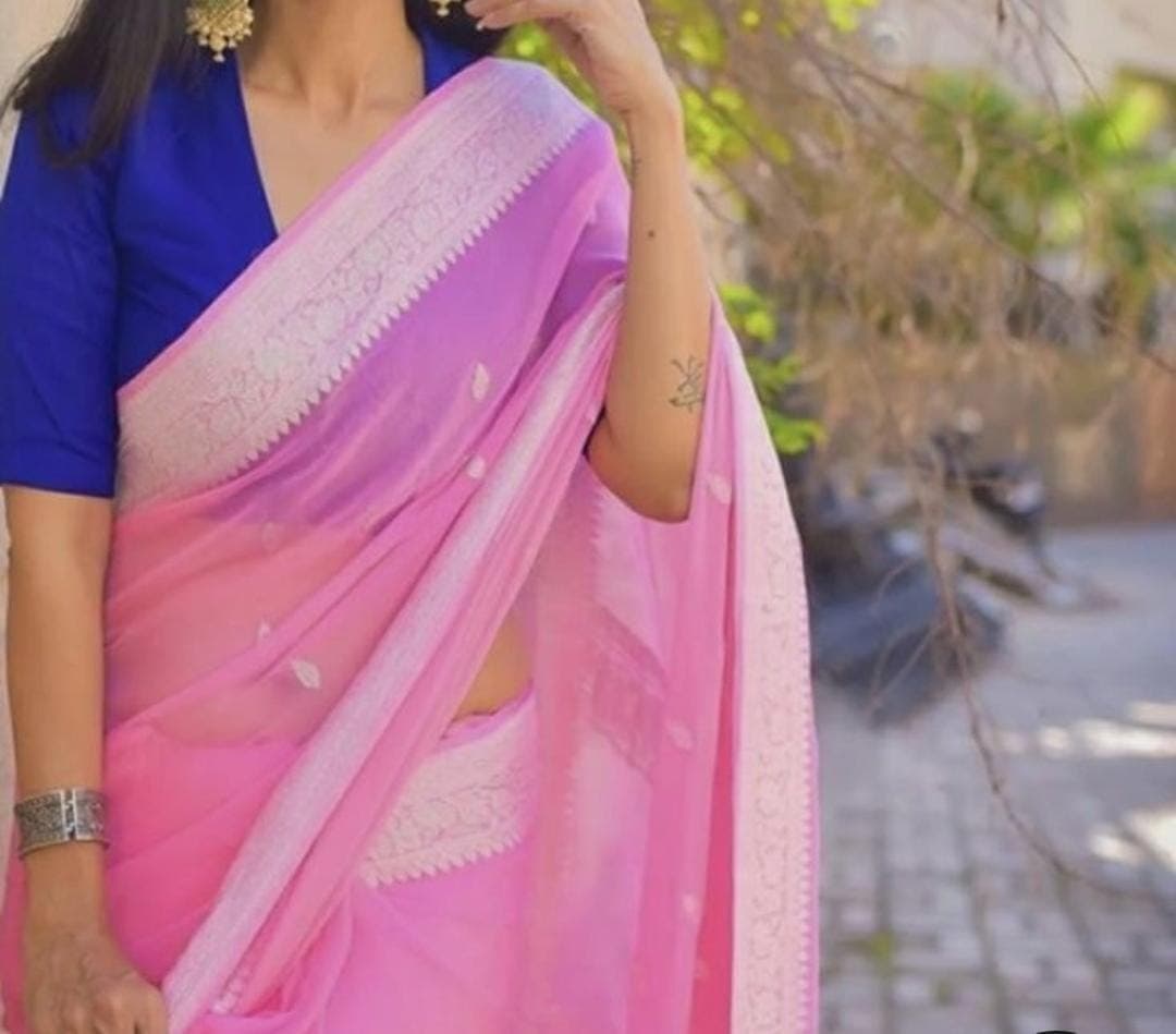 Pure Handloom Georgette Silk - Image 5