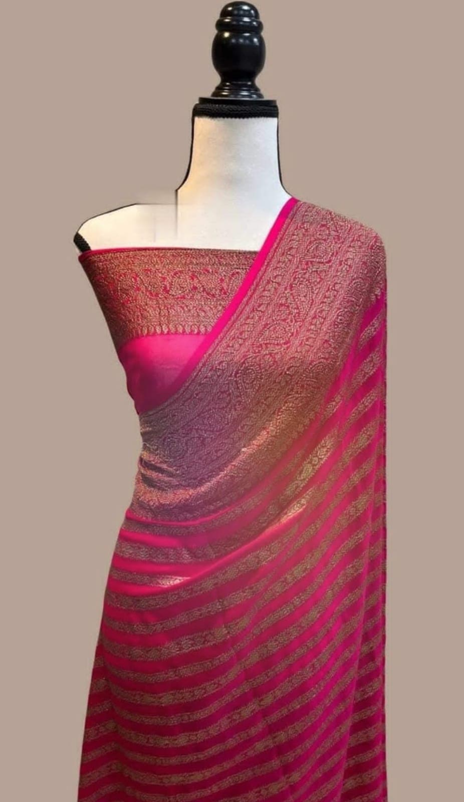 Pure Handloom Georgette Silk Strip - Image 3