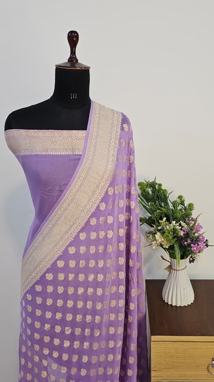 Pure Handloom Georgette Silk - Image 3