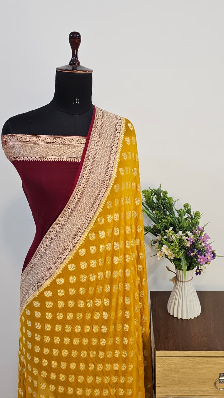 Pure Handloom Georgette Silk - Image 4