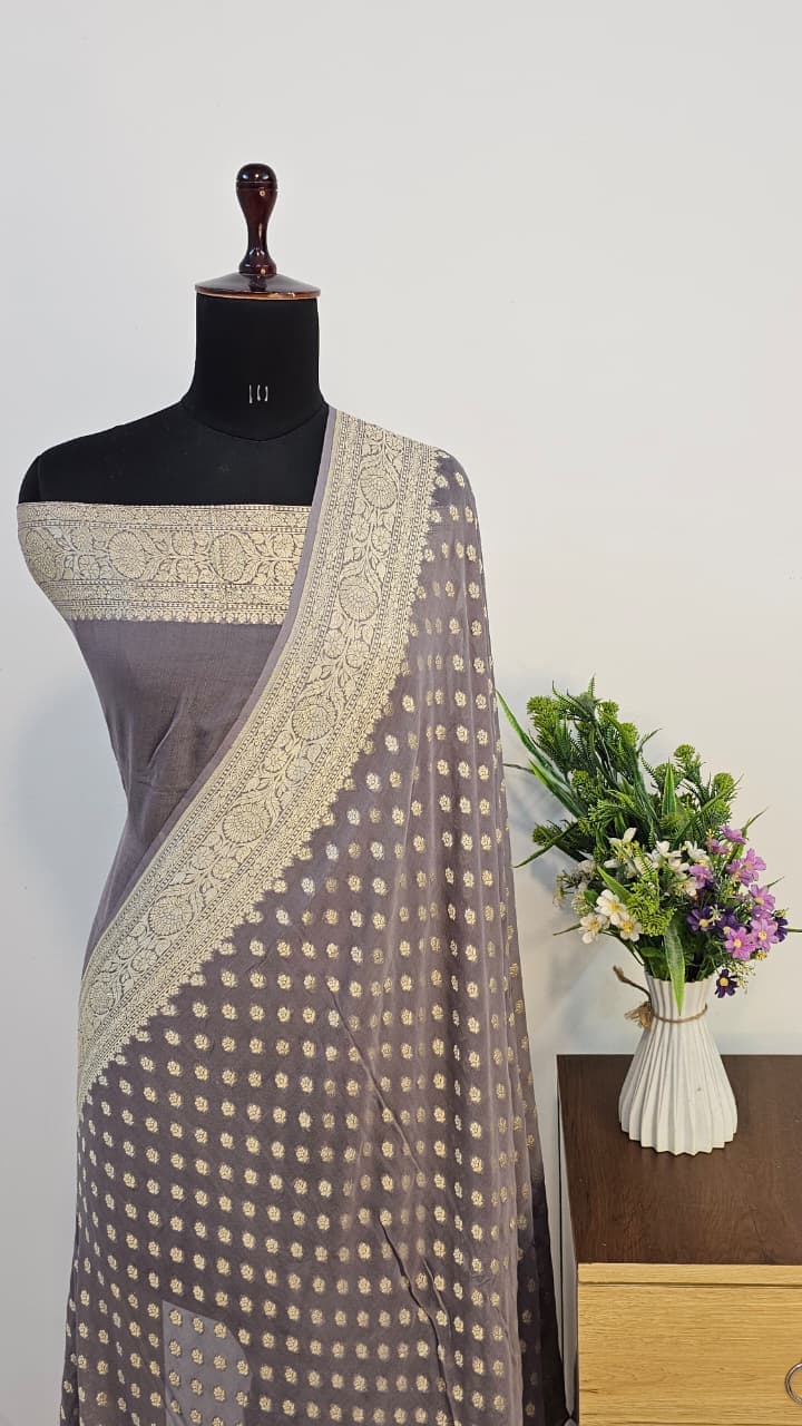 Pure Handloom Georgette Silk - Image 5
