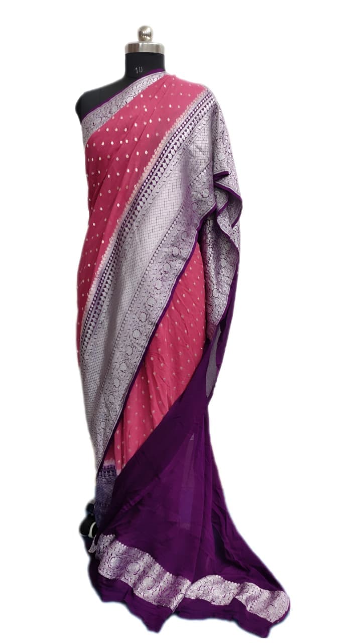Pure Handloom Georgette Silk - Image 2