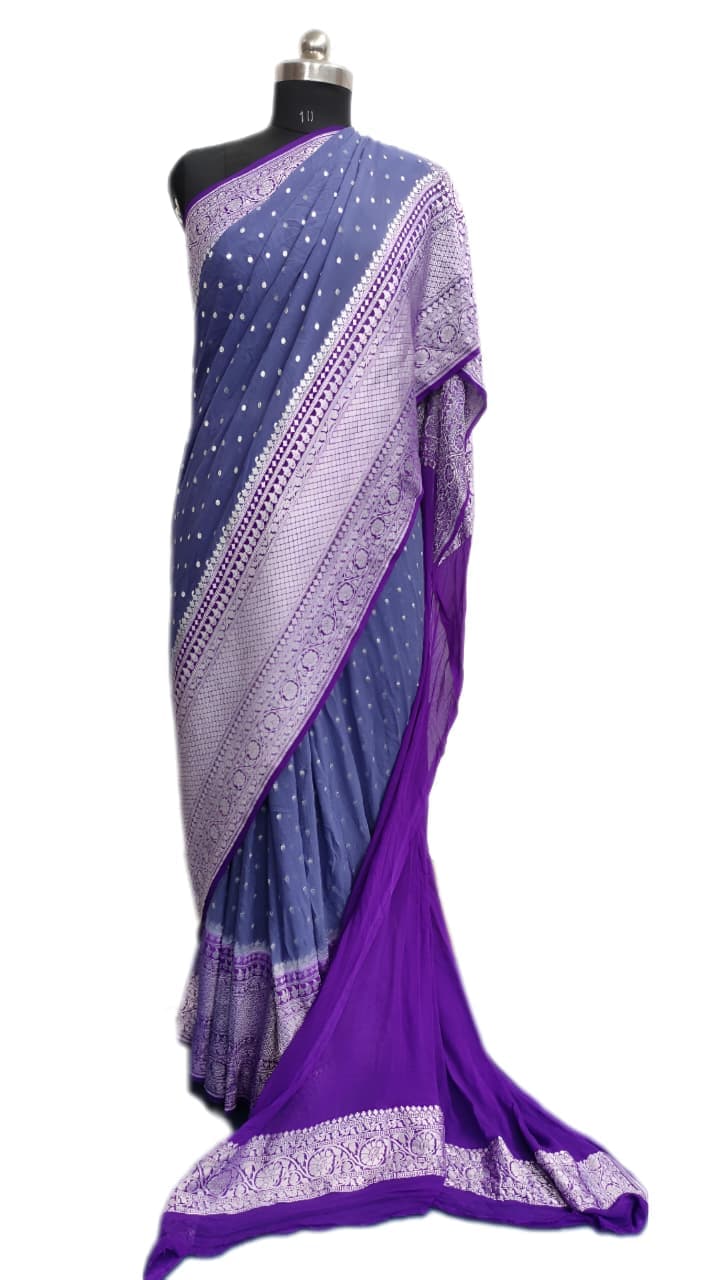 Pure Handloom Georgette Silk - Image 4